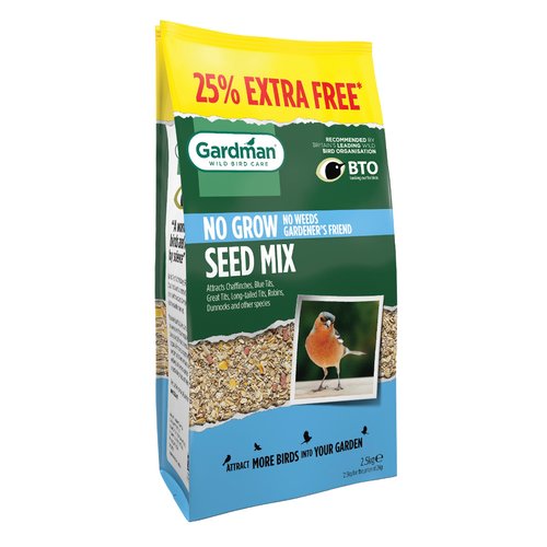 Bird Food No Grow Seed Mix 2Kg + 25% Extra