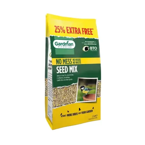 Bird Food No Mess Seed Mix 2Kg + 25% Extra