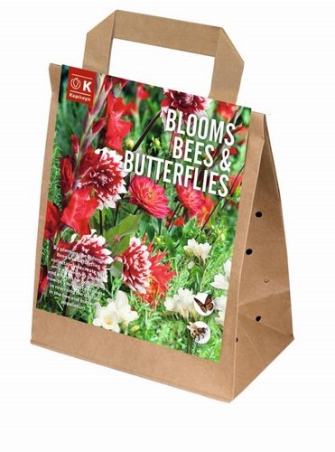 Blooms, Bees & Butterflies (Red & White Mix)