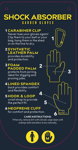 Clip Glove Shock Absorber Mens Medium - image 2