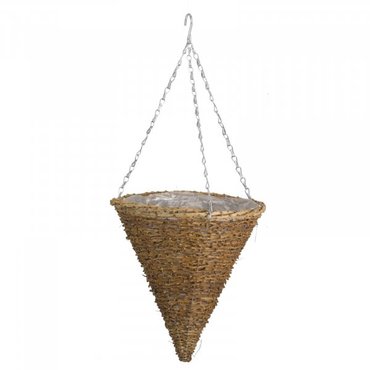 Country Rattan Hanging Cone 12" - image 2