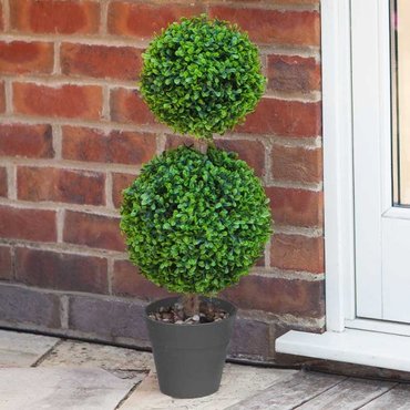Faux Duo Topiary Tree 60cm - image 1