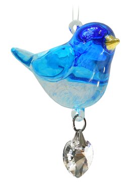 Fantasy Glass Pretty Little Bird Bluebird - image 1