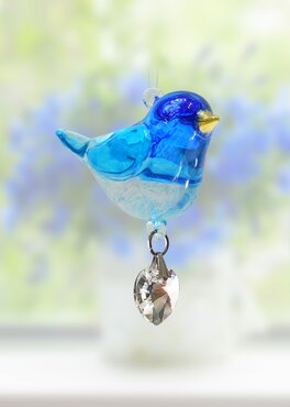 Fantasy Glass Pretty Little Bird Bluebird - image 2