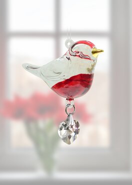 Fantasy Glass Pretty Little Bird Robin - image 2