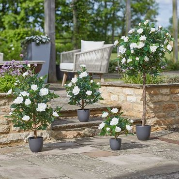 Faux Regent's Roses White 60cm - image 2