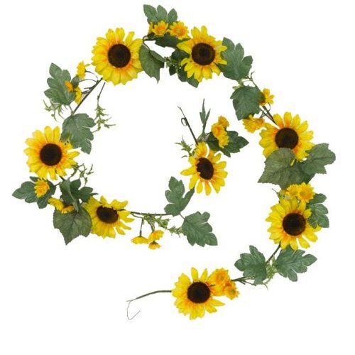 Faux Garland Decor Sunflower 180cm - image 1