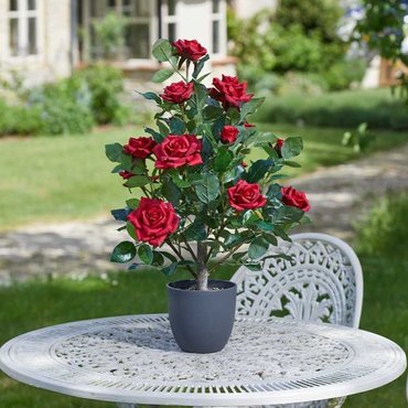Faux Regent's Rose Ruby Red 60cm - image 1
