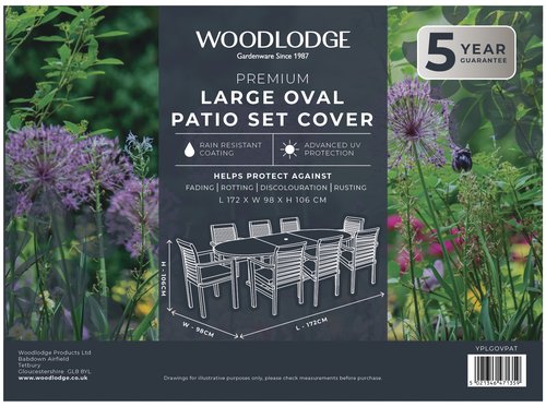 Woodlodge Large Oval Patio Set Cover