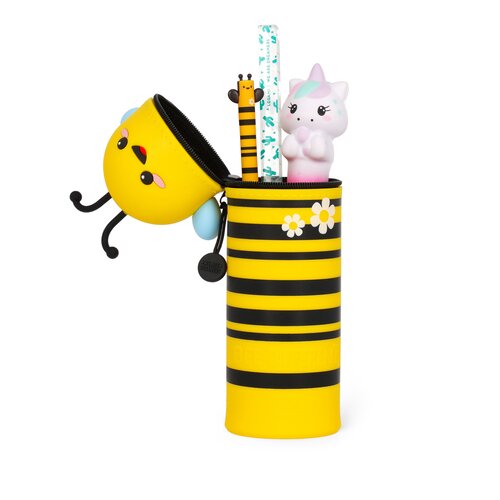 2-In-1 Silicone Pencil Case Kawaii Bee - image 2