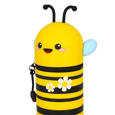 2-In-1 Silicone Pencil Case Kawaii Bee - image 4