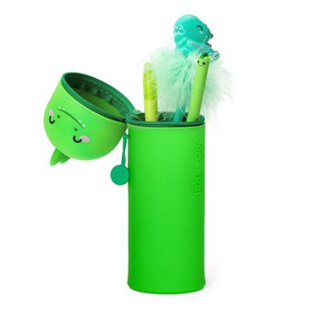 2-In-1 Silicone Pencil Case Kawaii Dino - image 2