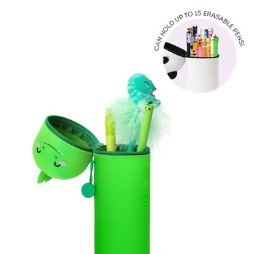 2-In-1 Silicone Pencil Case Kawaii Dino - image 3