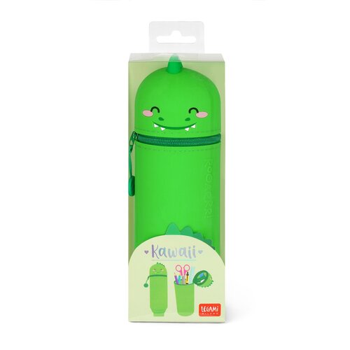 2-In-1 Silicone Pencil Case Kawaii Dino - image 5