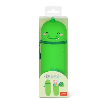 2-In-1 Silicone Pencil Case Kawaii Dino - image 5