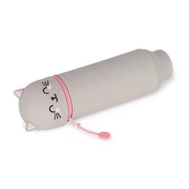 2-In-1 Silicone Pencil Case Kawaii Kitty - image 4