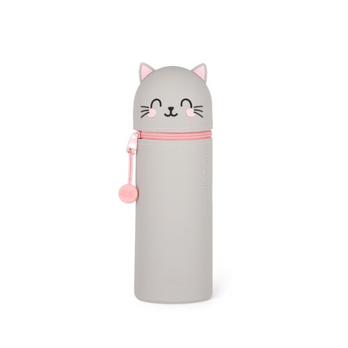 2-In-1 Silicone Pencil Case Kawaii Kitty - image 1
