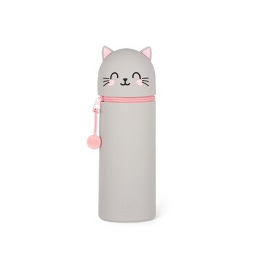 2-In-1 Silicone Pencil Case Kawaii Kitty - image 1