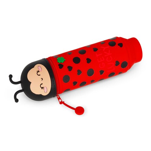 2-In-1 Silicone Pencil Case Kawaii Ladybug - image 4