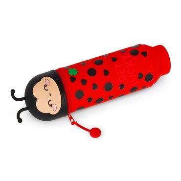 2-In-1 Silicone Pencil Case Kawaii Ladybug - image 4