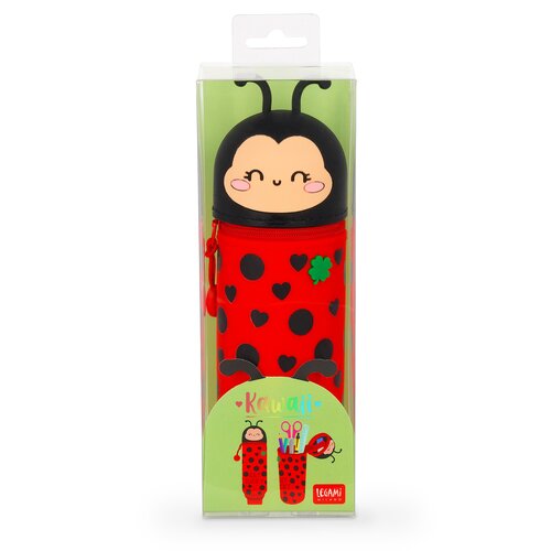 2-In-1 Silicone Pencil Case Kawaii Ladybug - image 5