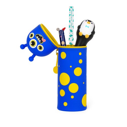 2-In-1 Silicone Pencil Case Kawaii Monster - image 2