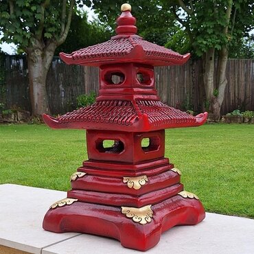 2 Tier Pagoda In Red H 70