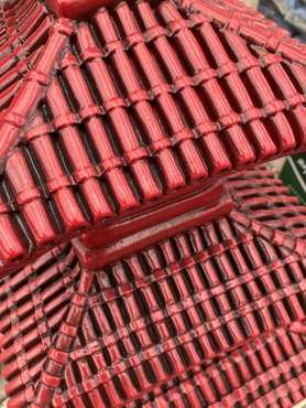 3 Tier Pagoda In Red H 95 - image 2