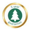 5 Year Guarantee on Tree excl. lights
