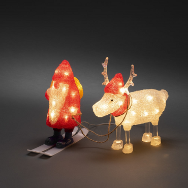 Acrylic Gonk Santa & Reindeer Light - image 1