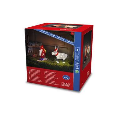 Acrylic Gonk Santa & Reindeer Light - image 4