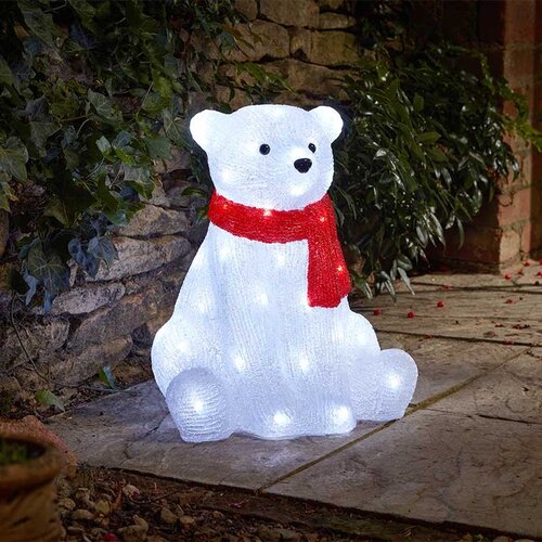 Acrylic Ice Polar Bear 44cm