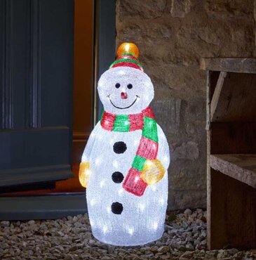 Acrylic Light Up Snowman