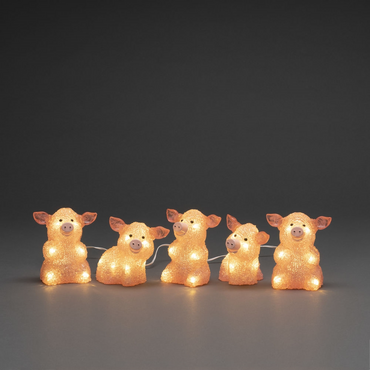 Acrylic Pink Pig Lights (Set of 5) - image 1
