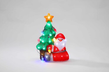 Acrylic Santa & Tree Light - image 1