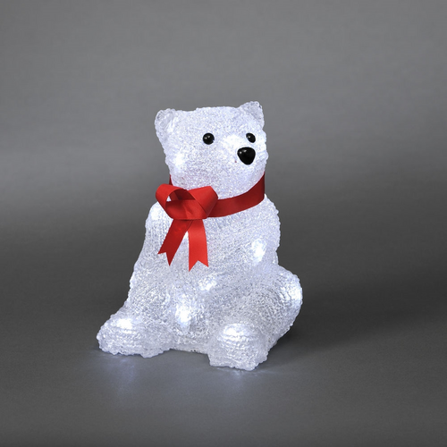 Acrylic Sitting Polar Bear Battery Light - image 1