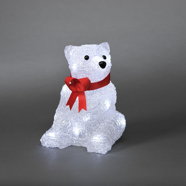 Acrylic Sitting Polar Bear Battery Light - image 1