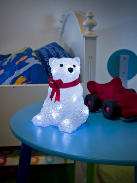 Acrylic Sitting Polar Bear Battery Light - image 3