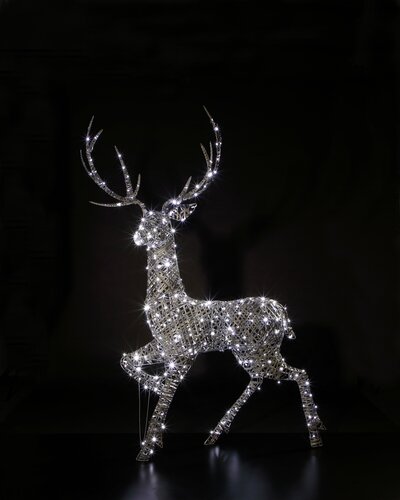 Acrylic Wicker Highland Stag Light - image 3