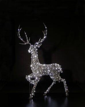 Acrylic Wicker Highland Stag Light - image 3