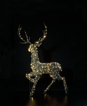 Acrylic Wicker Highland Stag Light - image 2