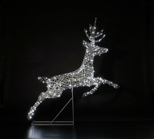 Acrylic Wicker Leaping Stag Light - image 3