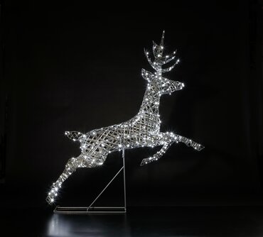 Acrylic Wicker Leaping Stag Light - image 3