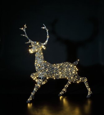Acrylic Wicker Woburn Stag Light - image 2