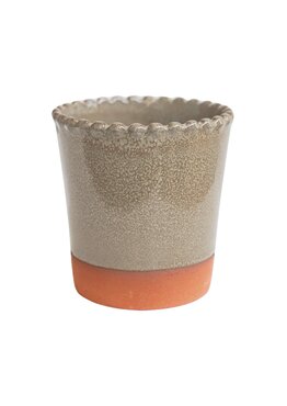 Adeline Beaded Edge Indoor Planter (Mocha)