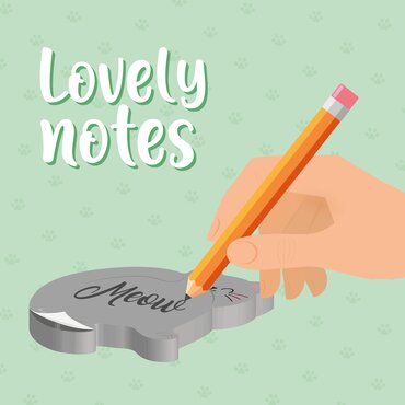 Adhesive Notepad Lovely Notes Kitty - image 3