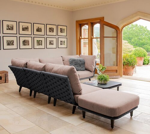 Alexander Rose Cordial Luxe Corner Suite Dark Grey & Blush Pink Cushions (Ex-Display) - image 2