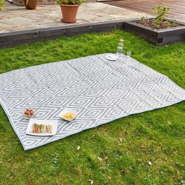 Alfresco Picnic Rug Adana Grey 150x210cm