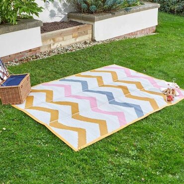 Alfresco Picnic Rug Zig Zag Party 150x210cm