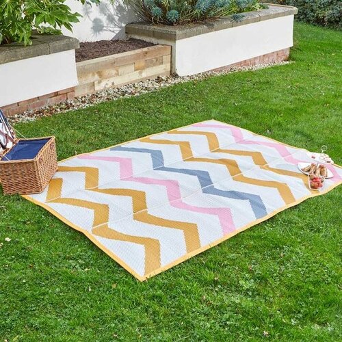 Alfresco Picnic Rug Zig Zag Party 90x180cm - image 1